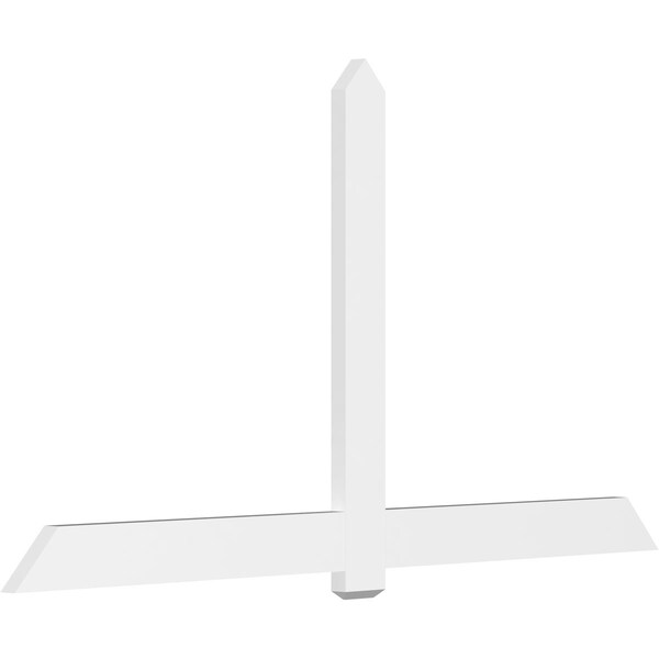 Ekena Millwork Eugene Architectural Grade PVC Gable Bracket, 96"W x 52"H x 2"D x 6"F, 13/12 Pitch GBP096X52X0206EUG00 - main